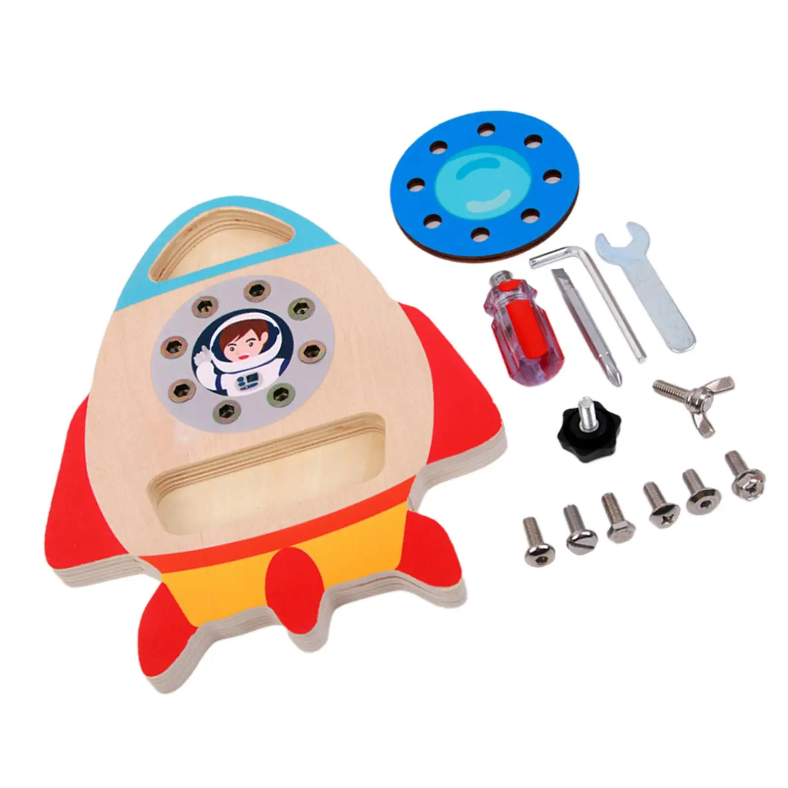 Rocket Screwdriver Board Set Educational Sensory Learning Toy Develop Fine Motor Skills Construction Set