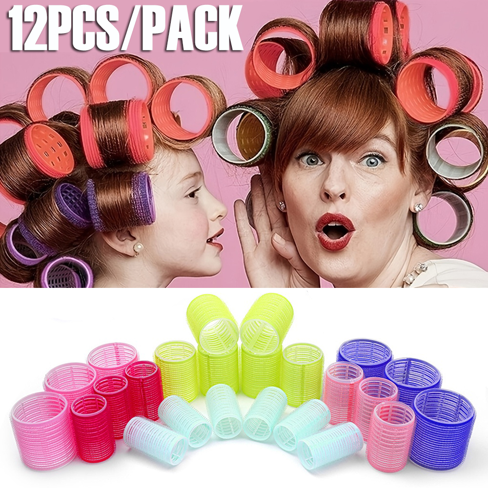 Best of Heatless Hair Curlers 12Pcs Self Grip Curling DIY No Heat Magic Curly Hair Rollers Women Salon Beauty Hairdressing Styling Tools Reviews & Tips