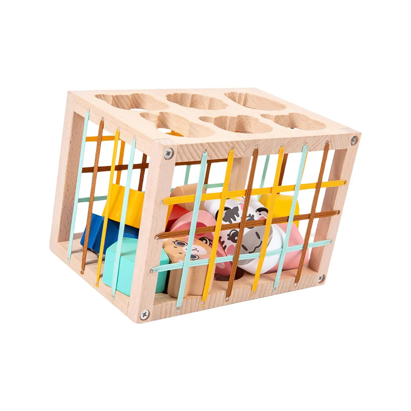 Wooden Shape Sorter Recognition Fine Motor Skills Educational Toy Sensory Matching Puzzle Toy for Baby Preschool Children Kids