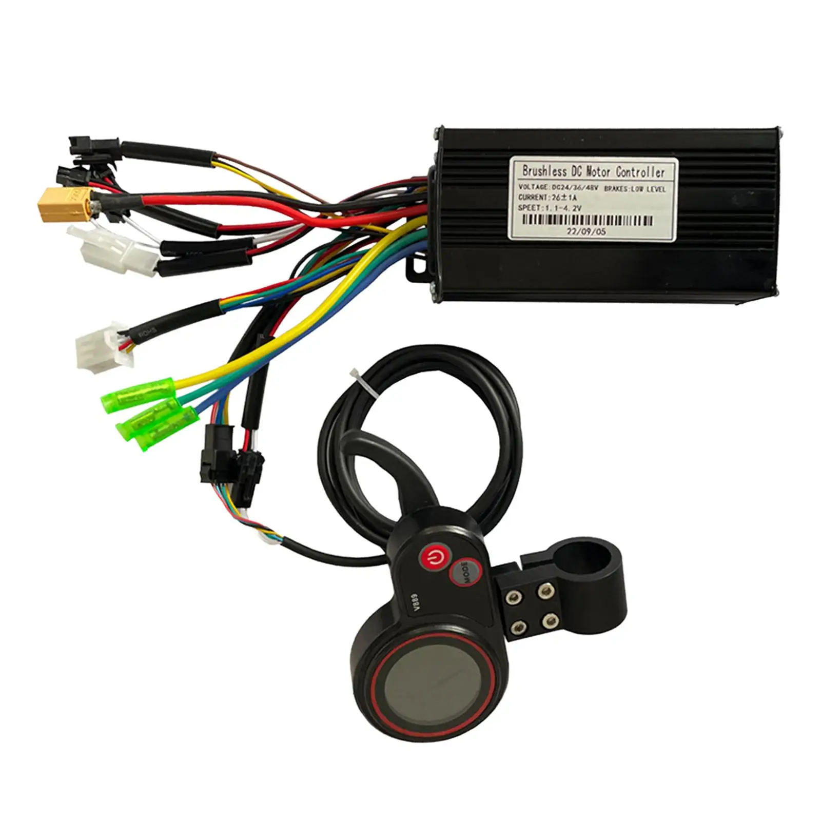 24V 36V 48V Speed Motor Controller with Display Panel Three Modes Electric Scooters Controller for 500/750W Motor Controller