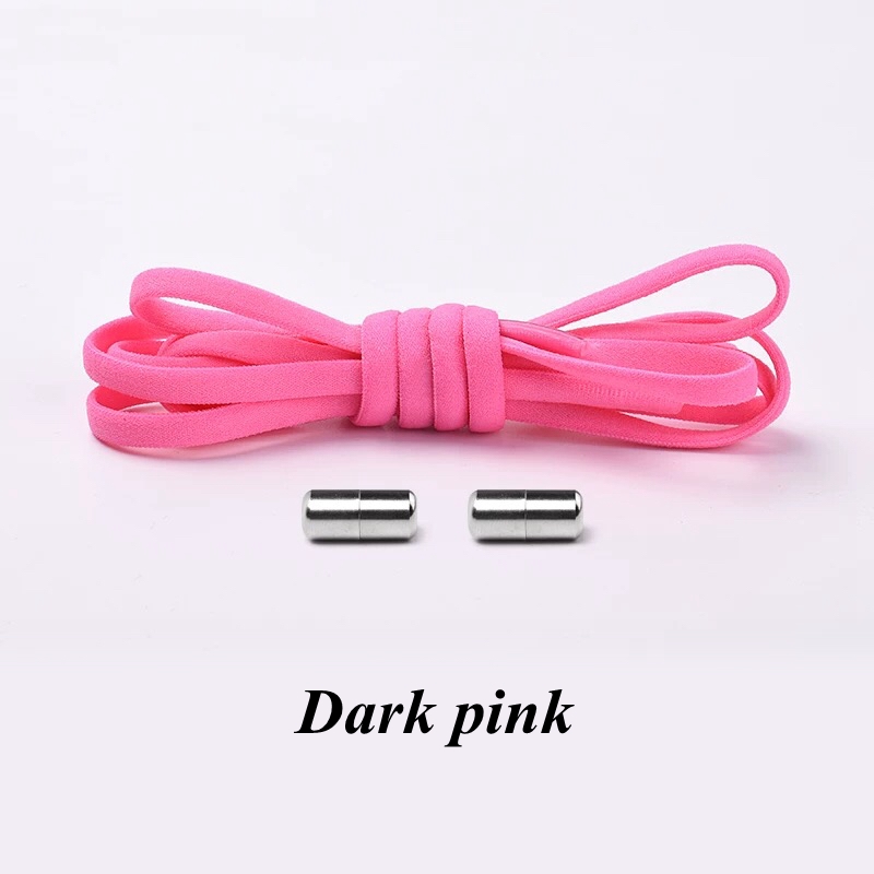 New 1Pair Elastic Locking Shoelaces Semicircle Shoelace Sneakers Shoe Laces Quick No Tie Shoelace Kids Adult Shoes Lace 21colors