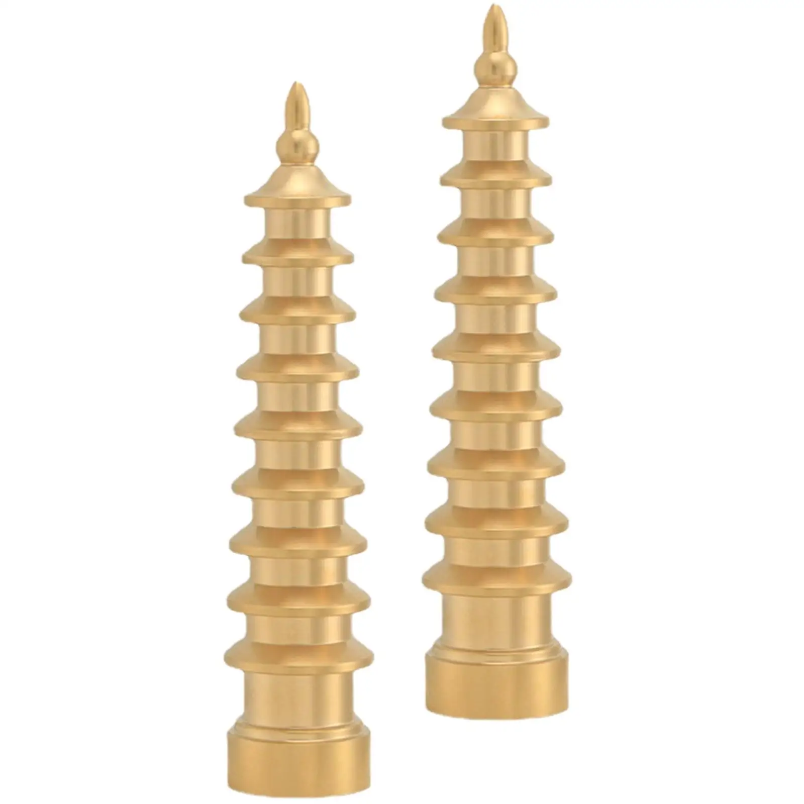 Brass Pagoda Feng Shui Statue Ornaments Protection Business Rises for Office Home