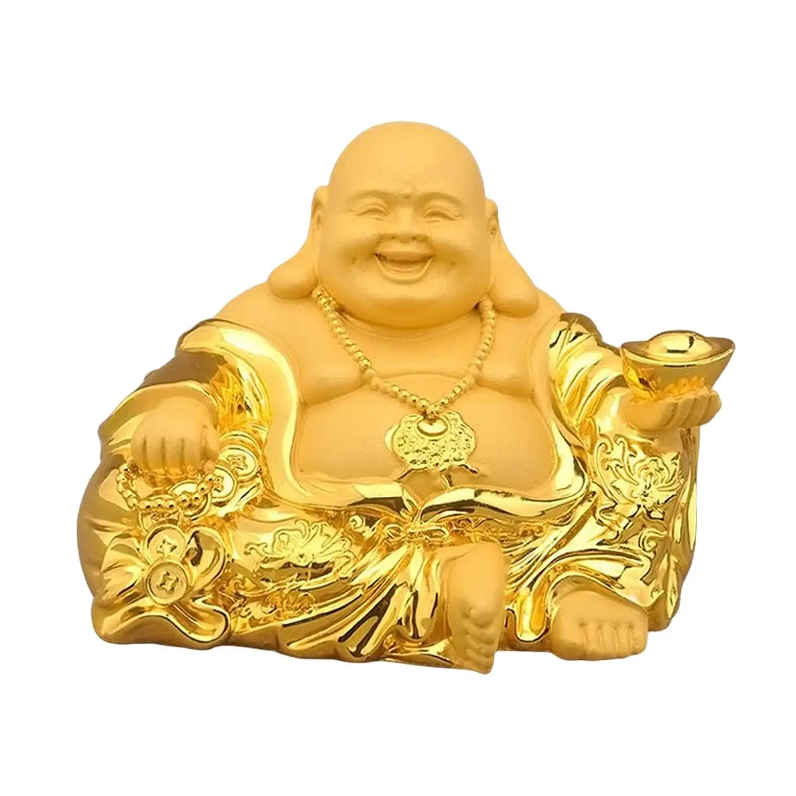 Maitreya Buddha Statues Sculpture Luck Decoration Traditional Figurine for Desktop Office Car Dashboard Home Housewarming Gifts