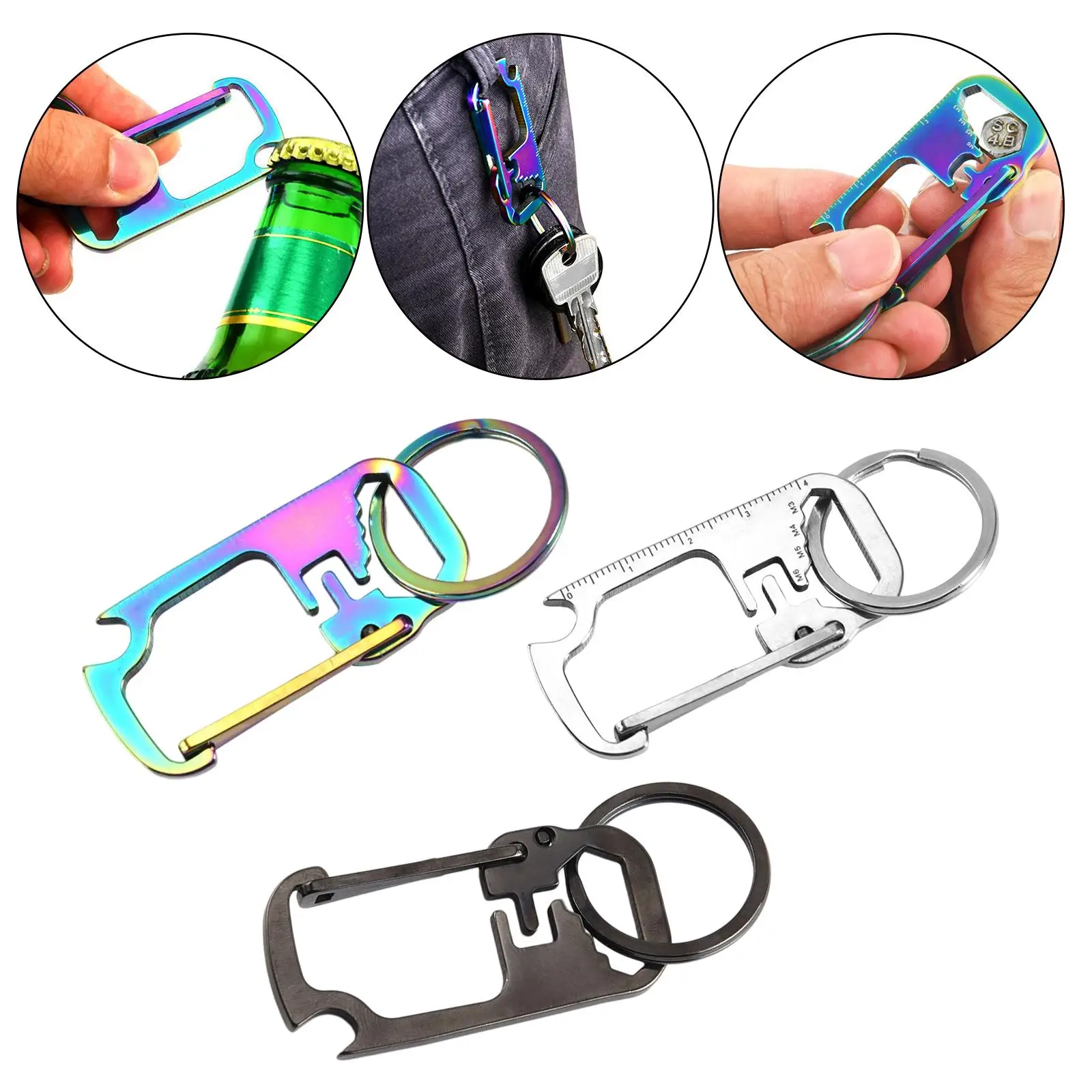 Multifunctional Keychains Multitool Precision Miniature Pocket Tool Gifts Fashion for Birthday Jewelry Making Backpacking Hiking