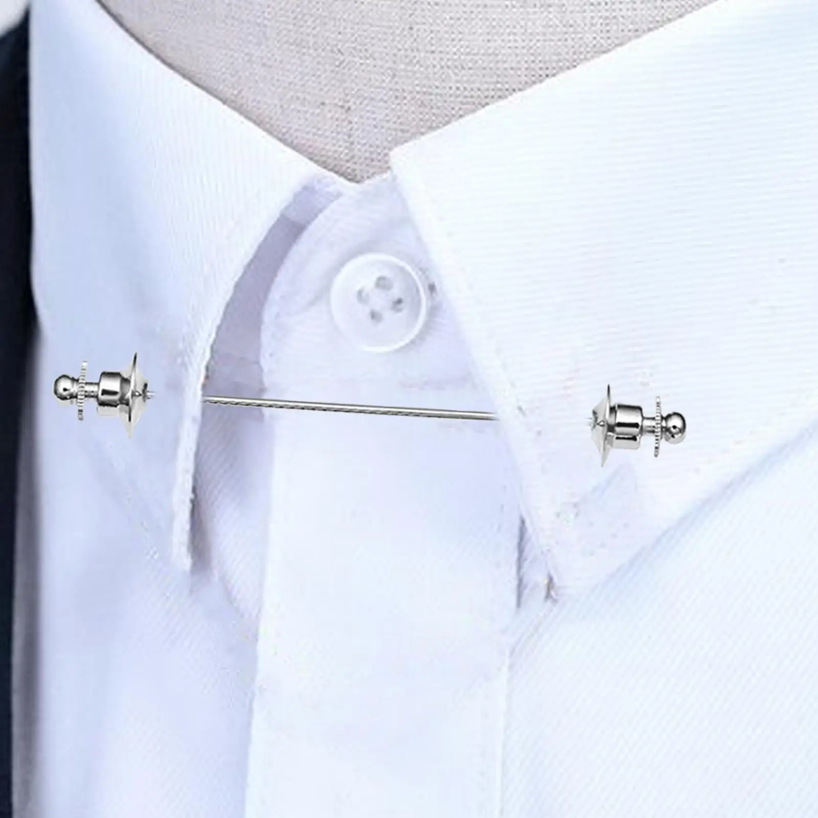 Fashion Shirt Collar Bar Tie Pin for Men Copper Accessories Suit Brooch for Business