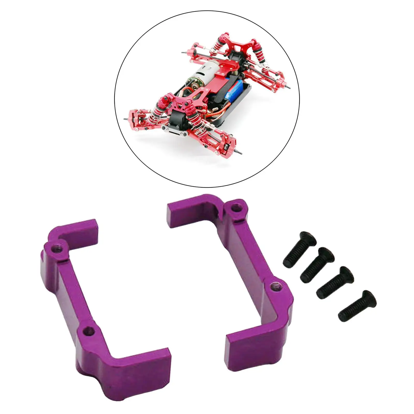 2x 1/12 RC Car Battery Holder Spare accessories Modified Part for  124016 1/12 Scale RC Car Trunk Model Toys