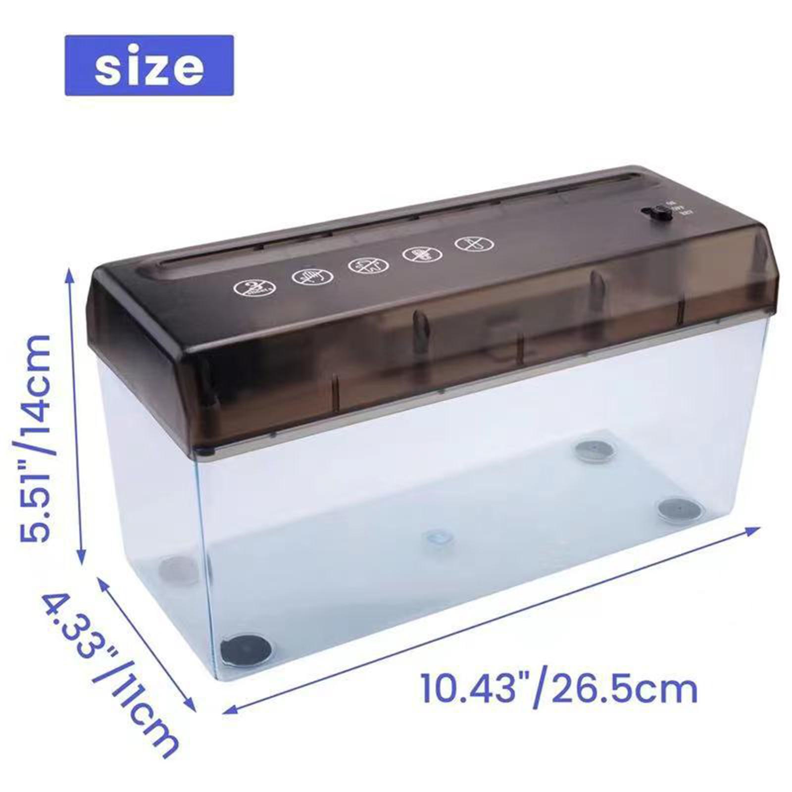 USB Paper Shredder A4 Paper Cutter Electric Mini Shredder Paper Cutting Machine Office Home School Desktop Stationery