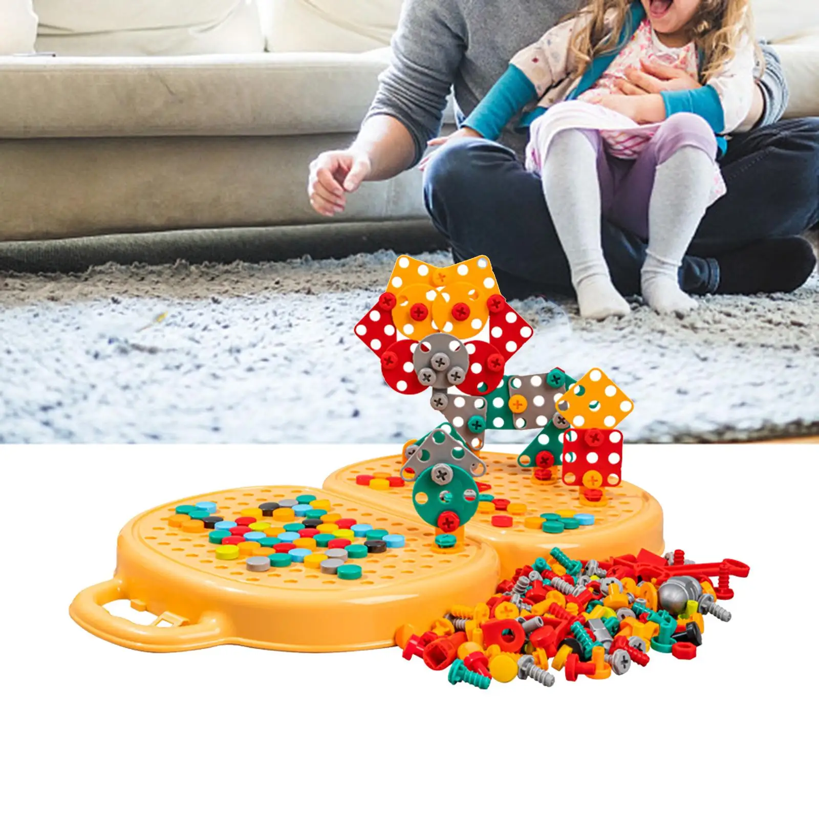 Creative Building Toys Puzzle Toys Building Bricks Game Set Construction Enginee Fun Activity Center for Toddler Boys Girls