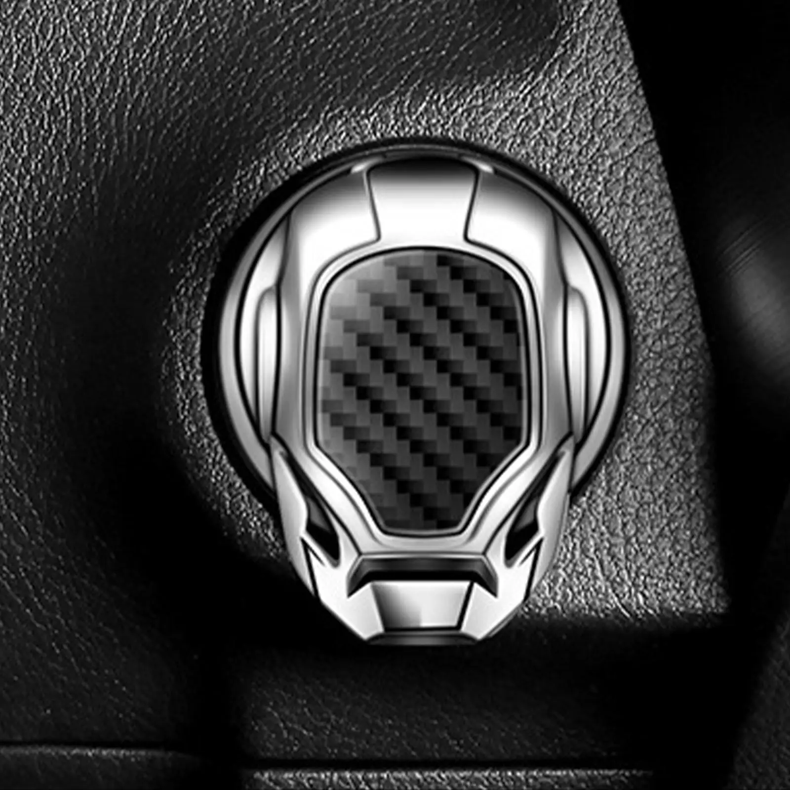 Interior Engine Start Button Cover Stickers Rotatable Cool Decoration Wear Resistant Engine Decor Car Ignition Ring Trim Cover