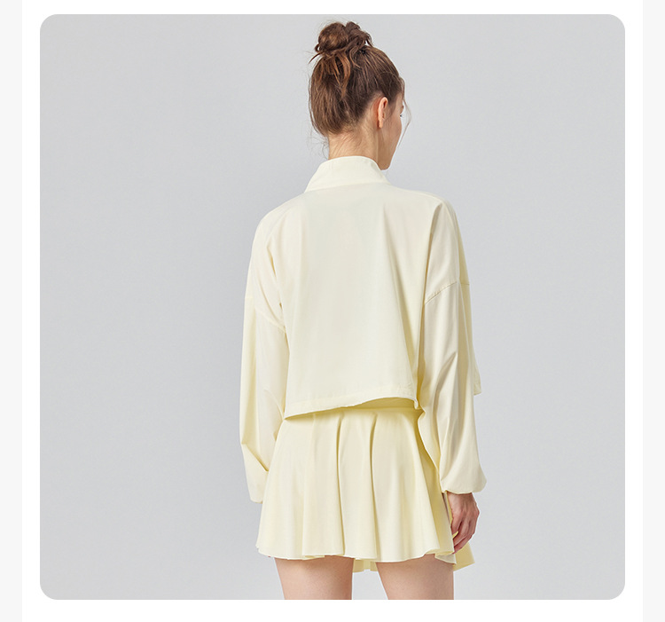 2025 UV-Schutz-Tennisjacke für Damen mit UPF 50+ – Cool – Gefühlsstoff, locker – passgenaues Design für Sport, Fitness und Joggen – Detail 8