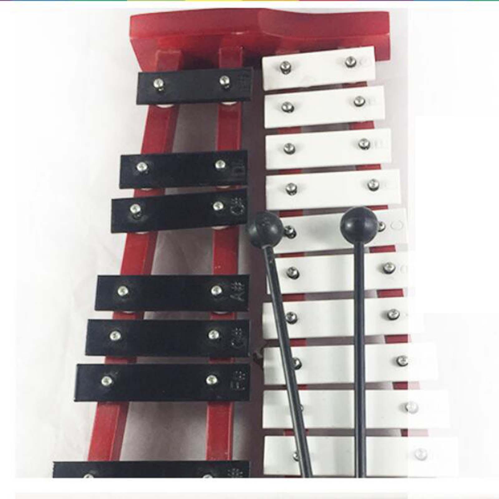 25 Key Glockenspiel Xylophone with Clearly Marked Notes Percussion Instrument Size 40x25x8cm