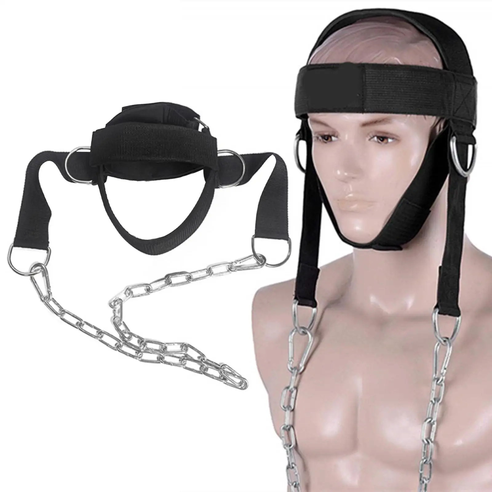 1x Head Neck Harness Adjustable Stronger Oxford Cloth Durable Strengh Exercise