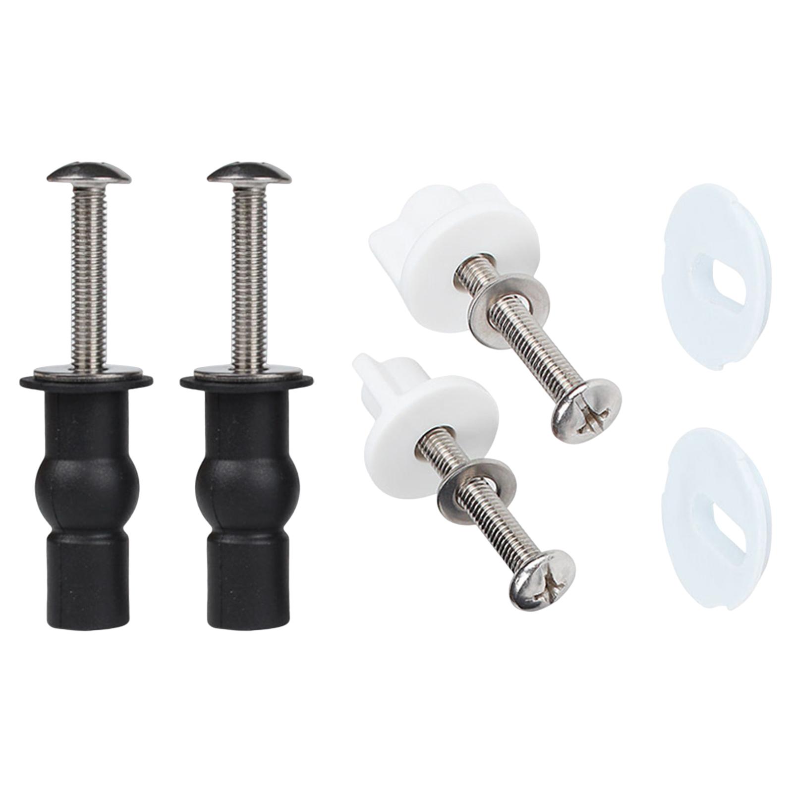 2Pcs Toilet Seat Screws Bolts Nuts and Metal Washers Replacement Parts Toilet Bolts Universal Top Mounted Toilet Seat Hinges