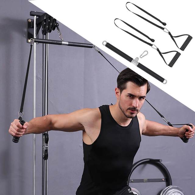 Home Gym Multi-Grip LAT Pull Down Bar Back Muscle Gripper LAT Pulldown Handle  Fitness Pulldown Long Bar for Cable Pulley Machine - AliExpress