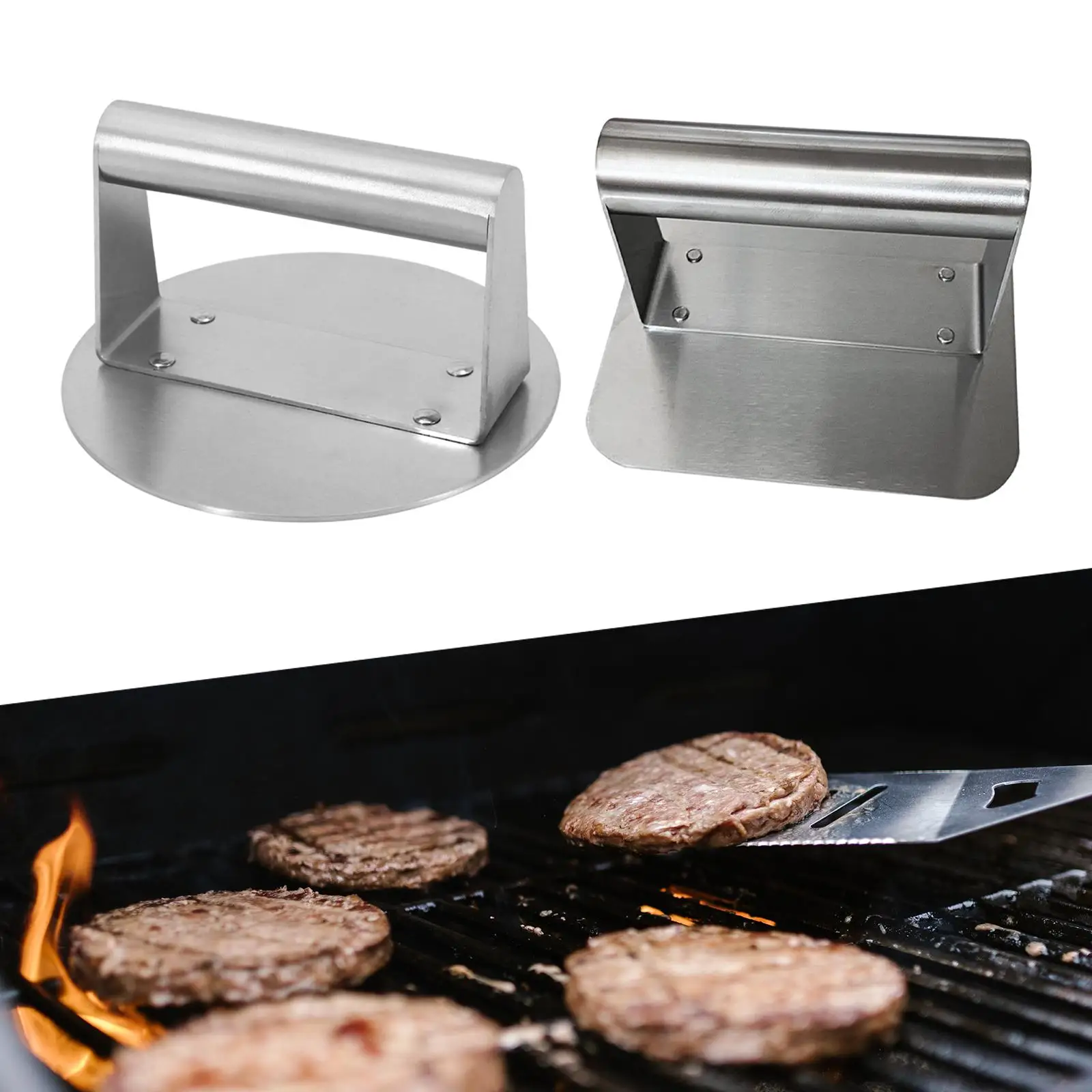 Smasher Burger Press Burger Patty Maker Hamburger Press Smooth Meat Looser for Barbecue Flatbreads Cooking Paninis Steak