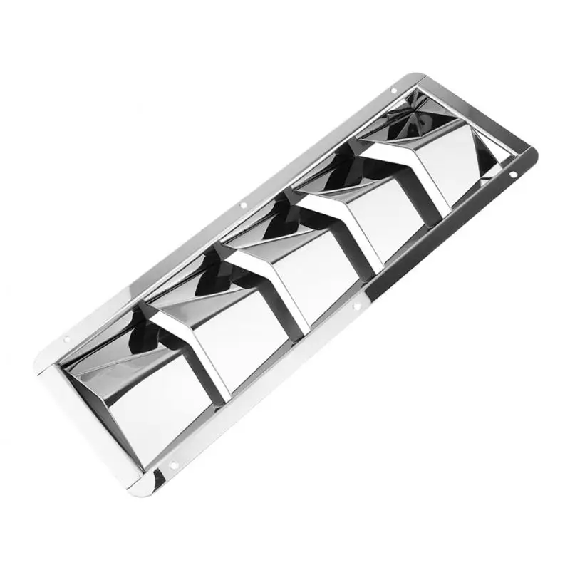 Louver Vent 5-Slot Ventilation  Grille Cover Yacht Stainless Steel