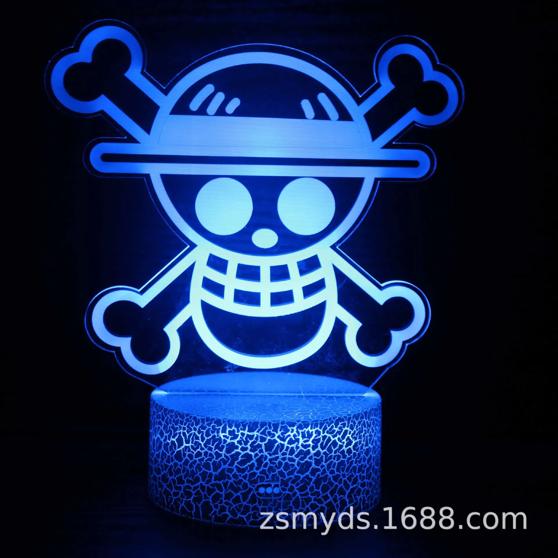 night stand lamps Anime One Piece 3d Night Light Chopper Zoro Luffy Colorful Touch Small Table Lamp Bedroom Lighting Children's Toys Birthday Gift wall night light