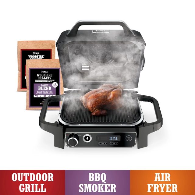 Ninja launches outdoor woodfire electric BBQ Grill and Smoker for summer