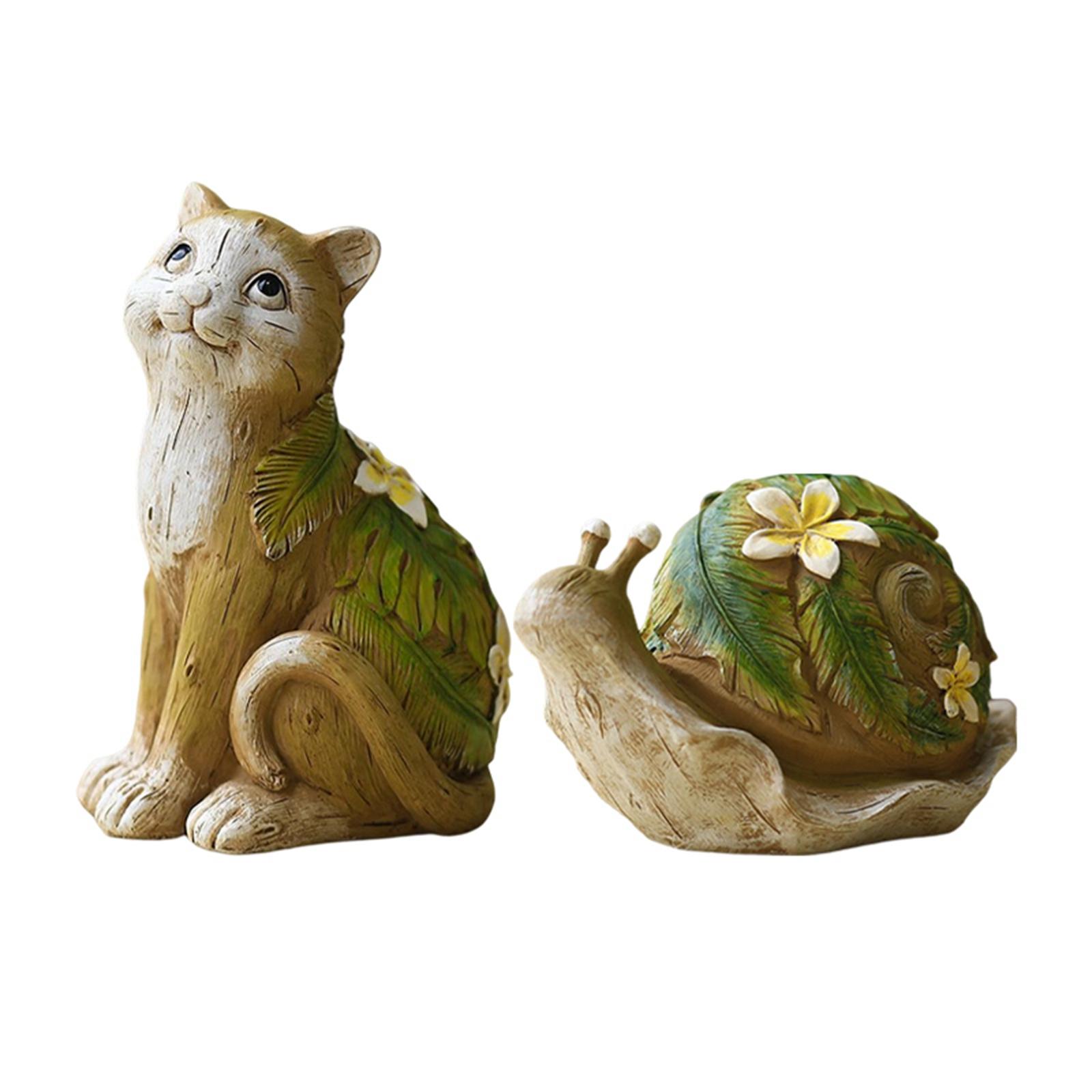 Resin Animal Statue Photo Props Decorative Crafts Miniature Ornament Sculpture for Garden Art Decor House Lawn Pond Porch