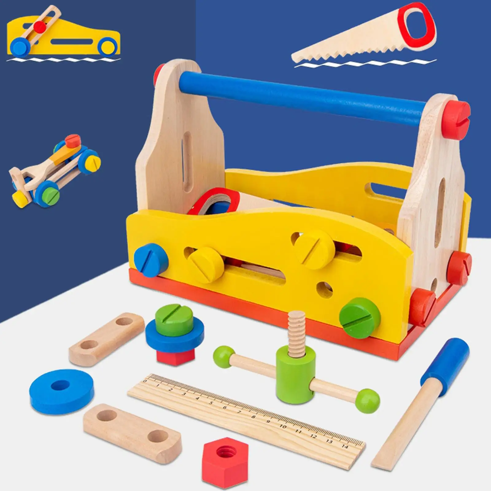 Wooden Tool Toy Learning Educational Tool for Children