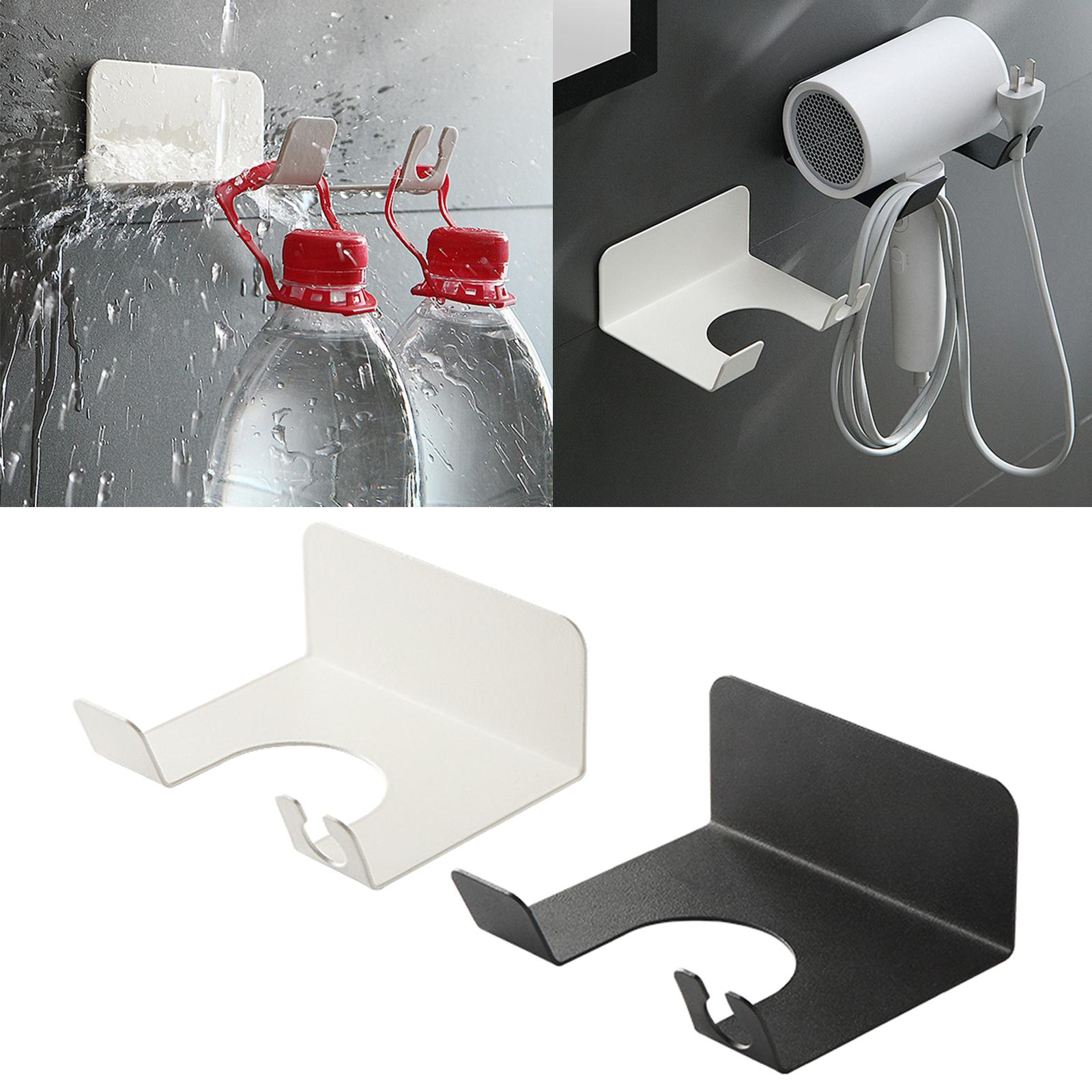 Wall Mounted Hair Dryer Holder Free of Punch Stable Durable Steel Bracket Storage Rack for Bathroom Hotel Straightener Flat Iron