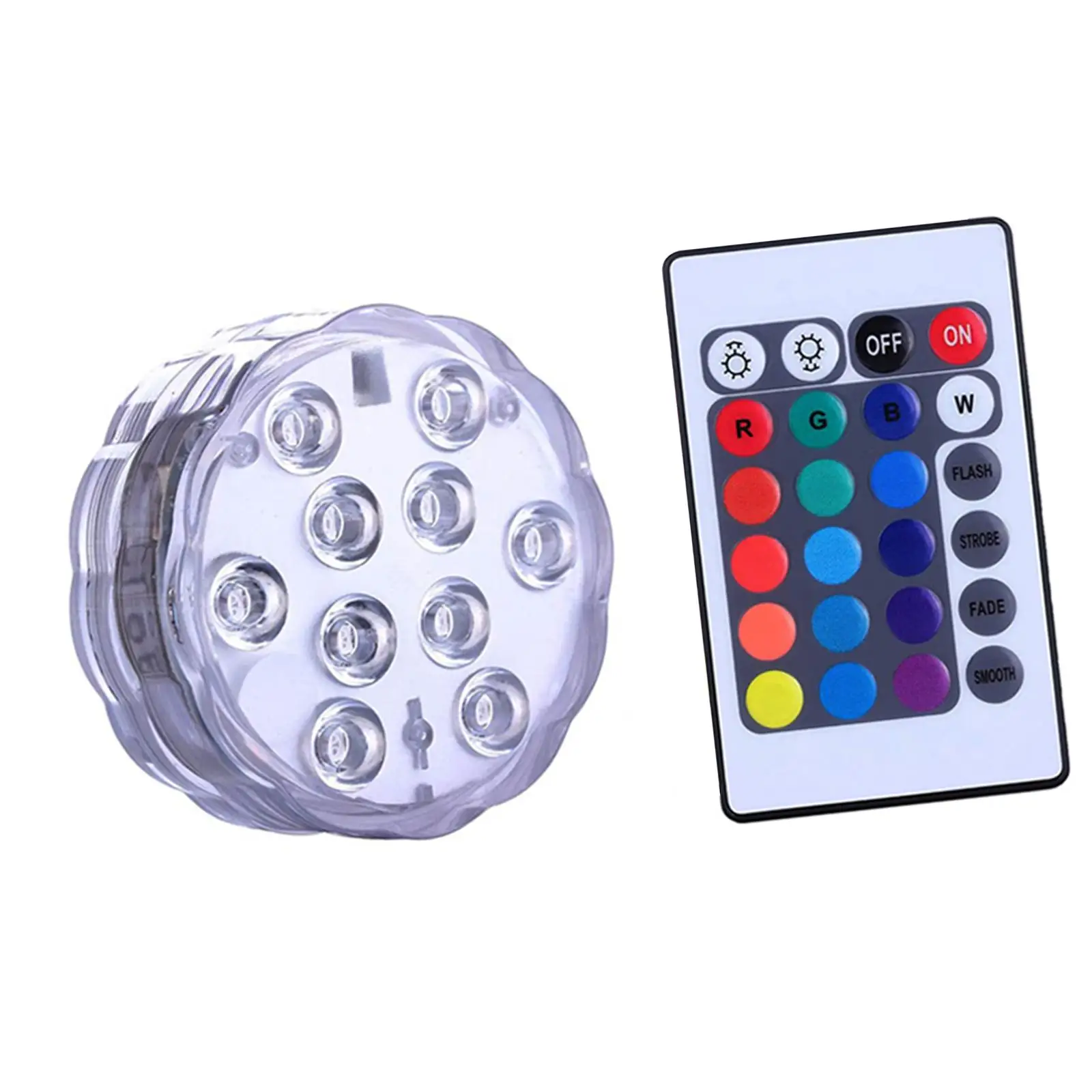 Submersible LED Lights with Remote Tea Light Night Lamp IP68 Waterproof RGB Multicolor for Pool Wedding Fish Tank Hot Tub Vase