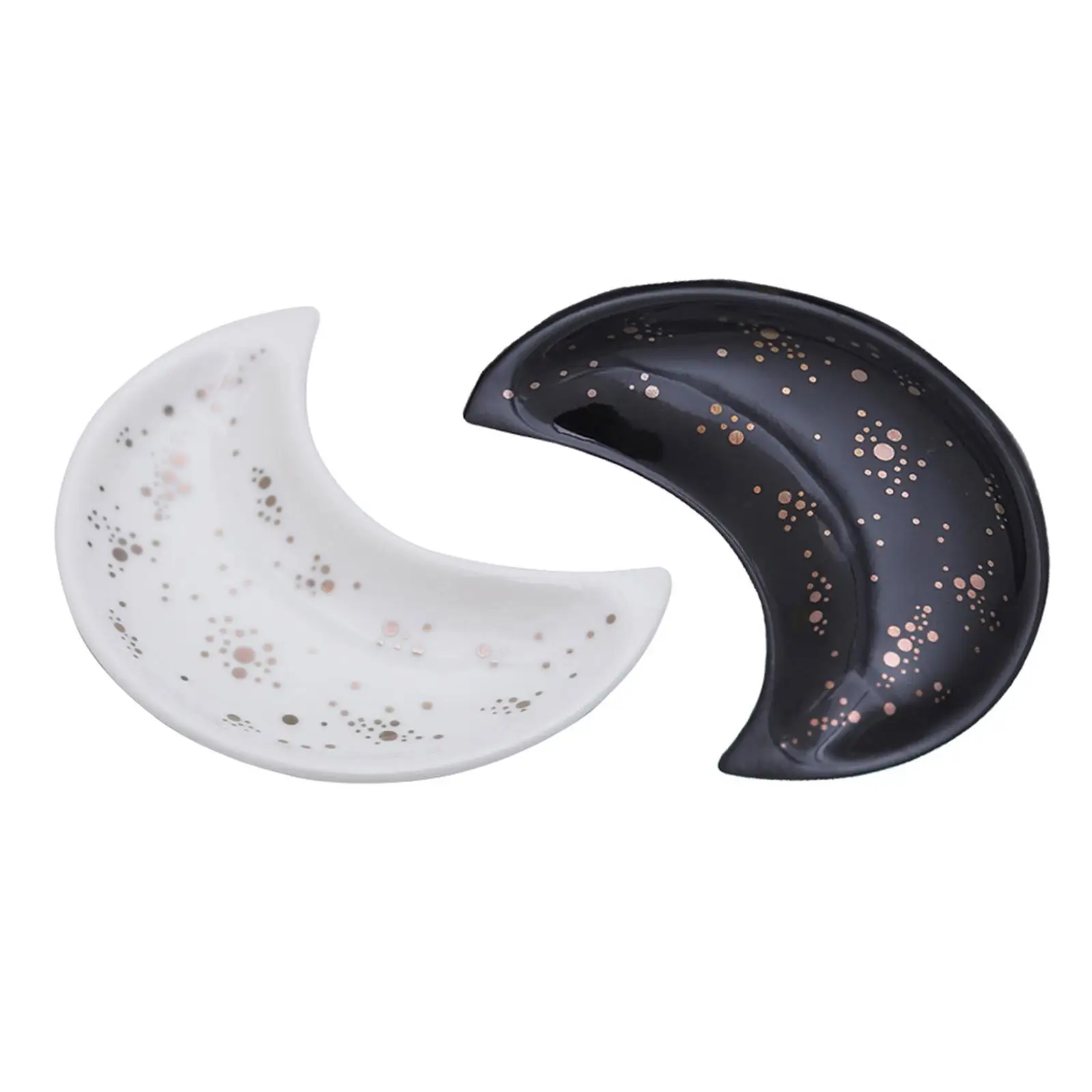 Cermic Moon Jewelry Dish, small Decortive Nordic Holder, for Errings, Rings, Necklce, Fruit Snck Plte Try Dish