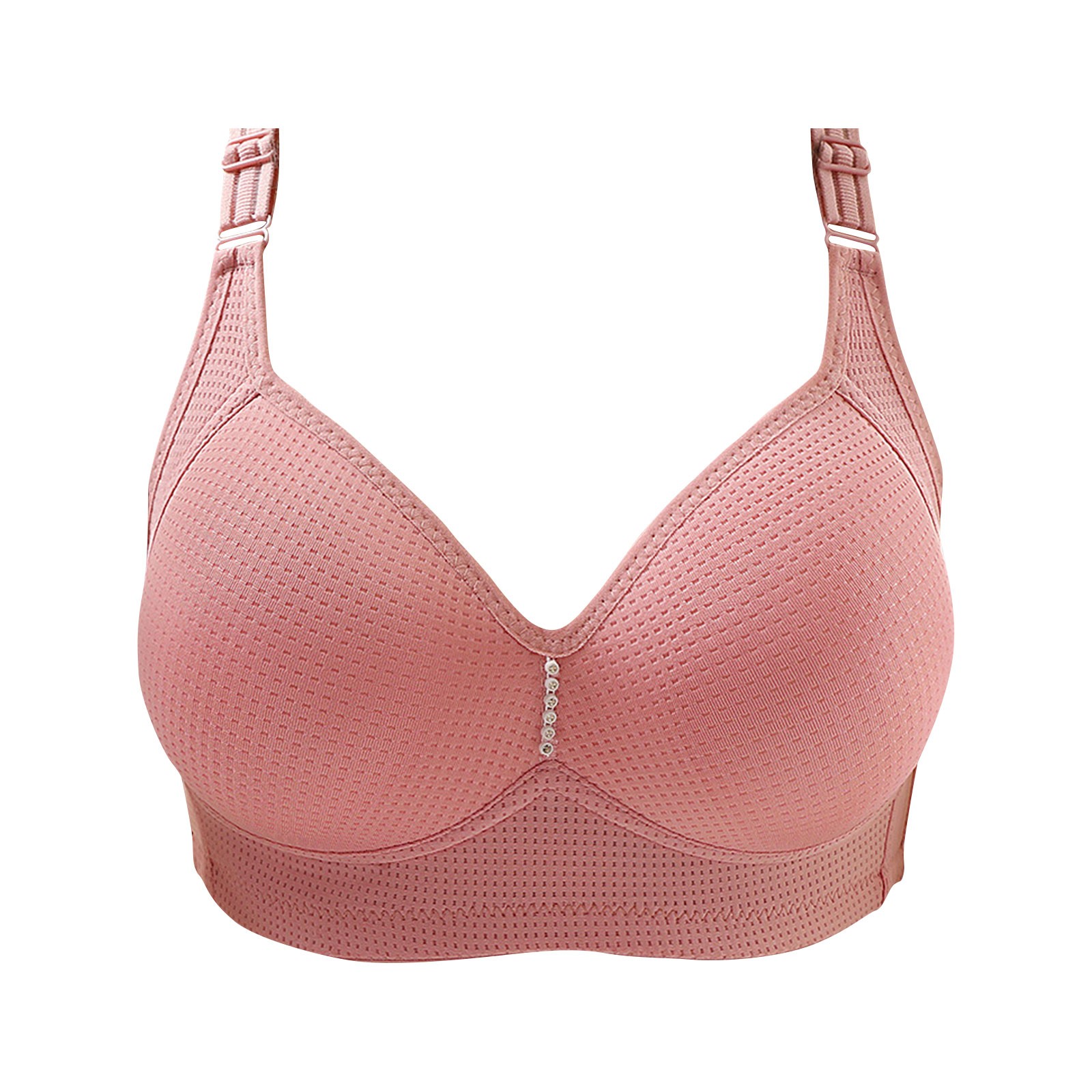 Description Picture 5 of itemWomen Pink Push Up Bras for Women Gathering Wide Strap Brassiere Underwear Female Seamless Bralette Tops Lingerie