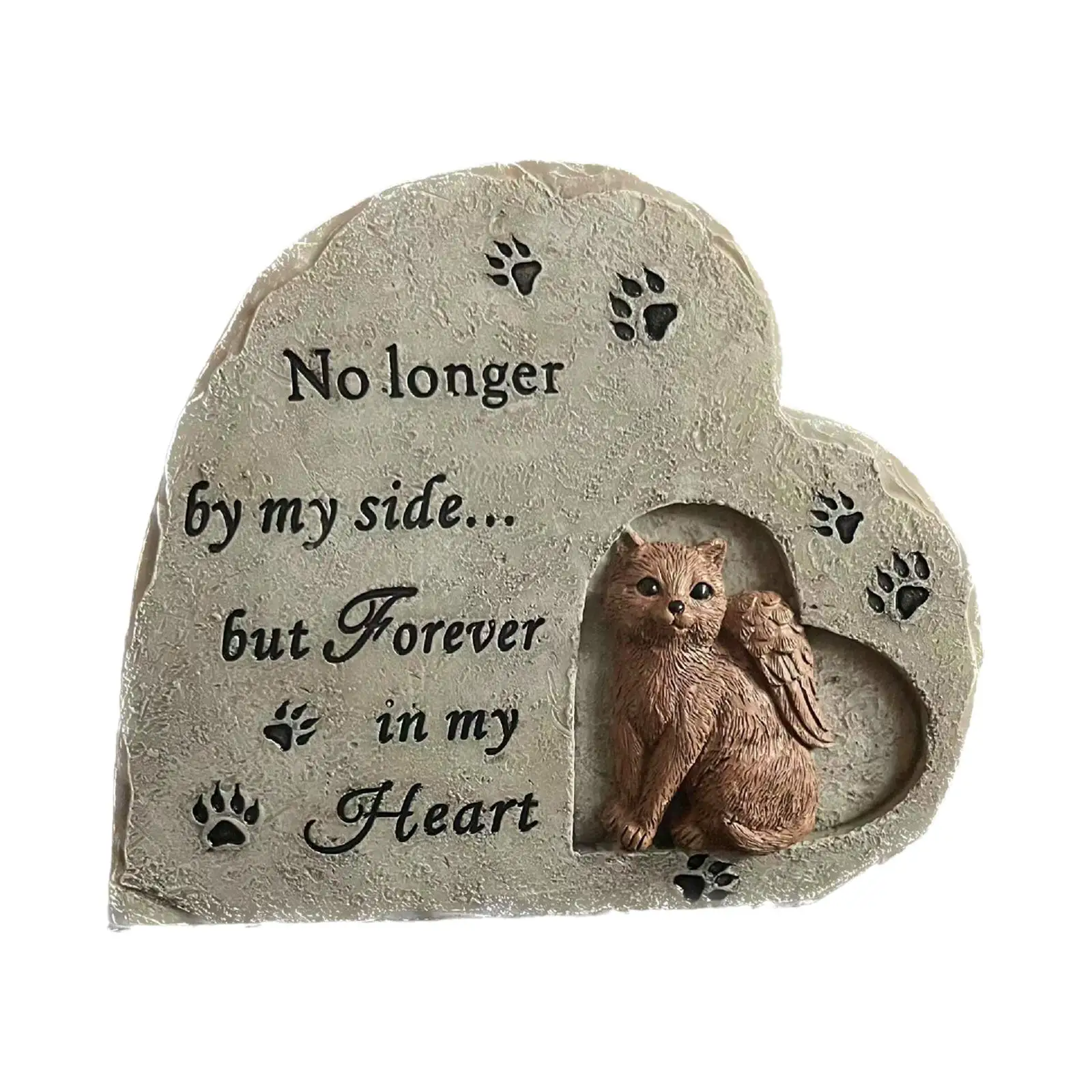 Pet Memorial Stones for Cats Cat Grave Marker for Lawn Outdoors Backyard