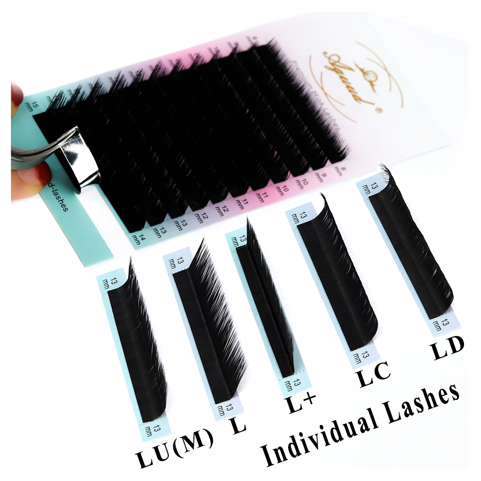 Best of AGUUD L+ LC LD LU(M) L Individual Eyelashes Extension Matte Mink Volume Eyelash Extension L+ / LU / M Curl Makeup False Lashes Reviews & Tips