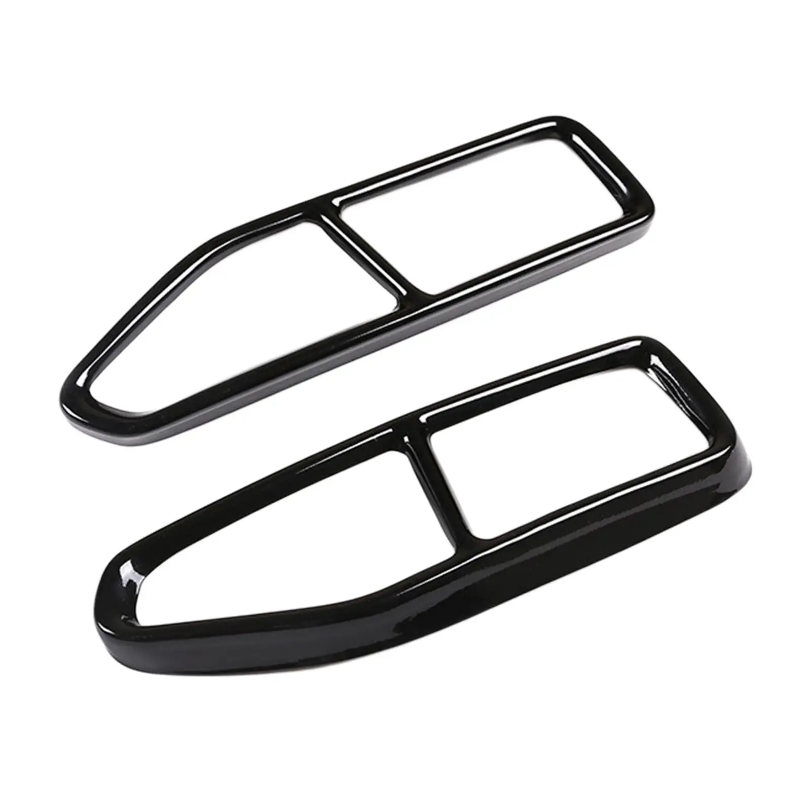 2 Pieces Tailpipe Trim Frame Left Right Exhaust Pipe Output Cover for BMW 7 G11