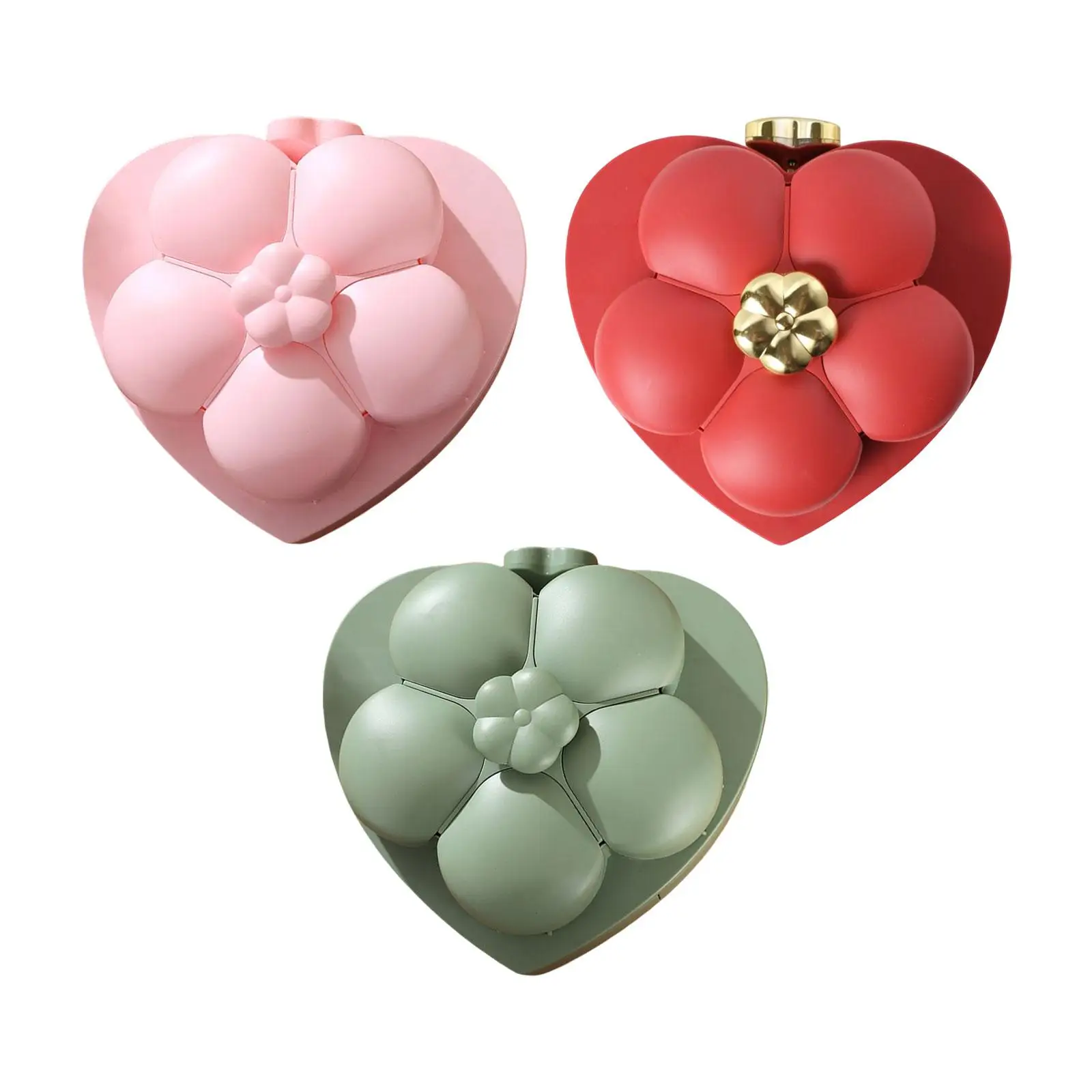 Heart Shaped Rotating Snack Tray Kitchen Storage Accessories Serving Trays Candy