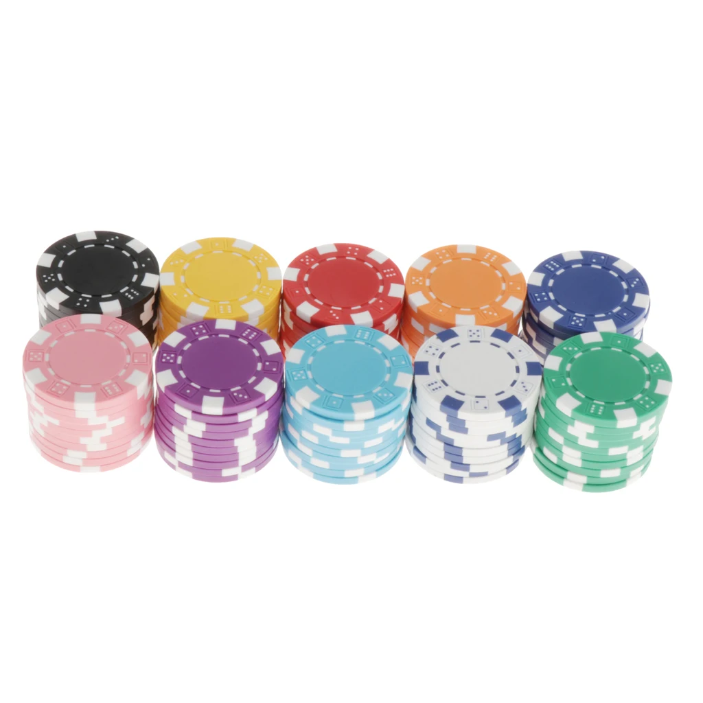 100pcs Casino Board Blank Chips Token Poker Chips Set Table Game Accessories