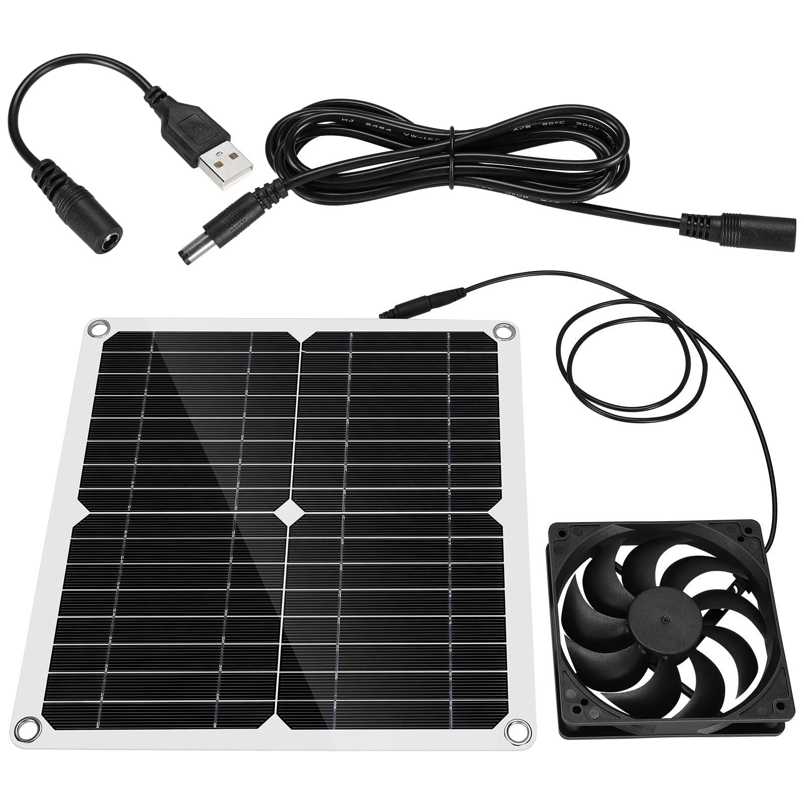 12W Solar Exhaust Fan Outdoor Solar Powered Fan Mini Ventilator for ...