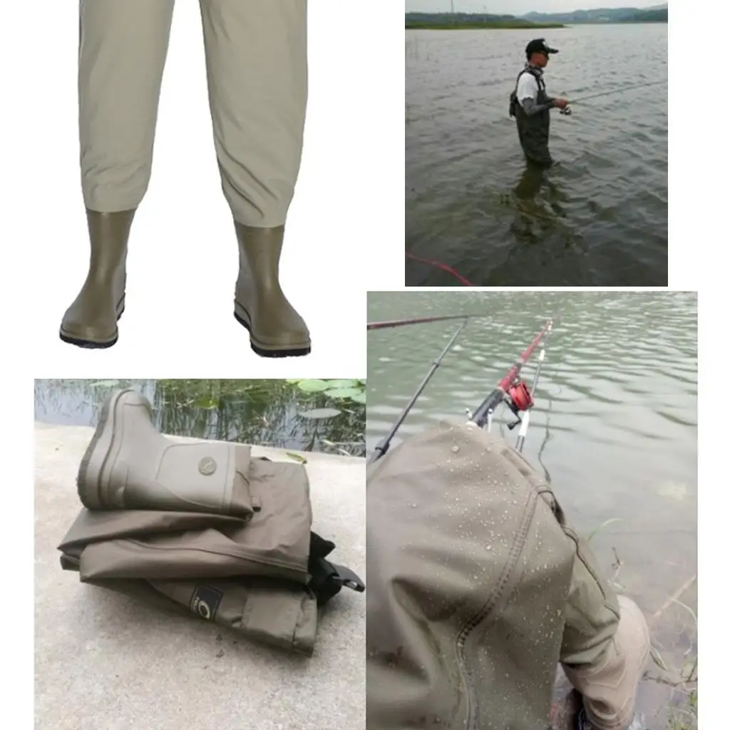 Bootfoot Chest Wader, Nylon Waterproof Fishing & Hunting Waders for Men and Women