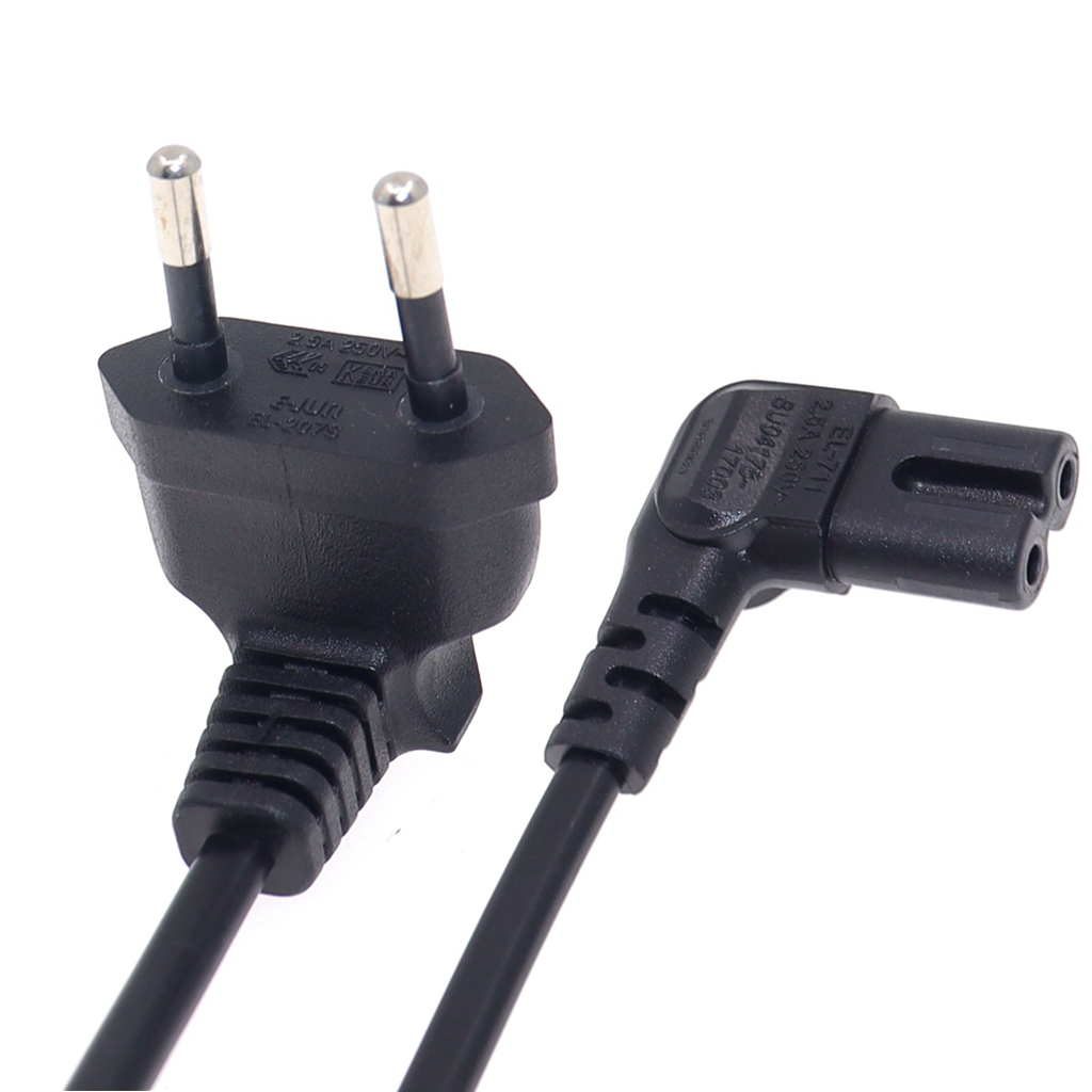 Description Picture 3 of item90 Degree EU Schuko CEE7/16 Europe 2pin Male to Right Angled IEC 320 C7 Power Supply Cord Cable