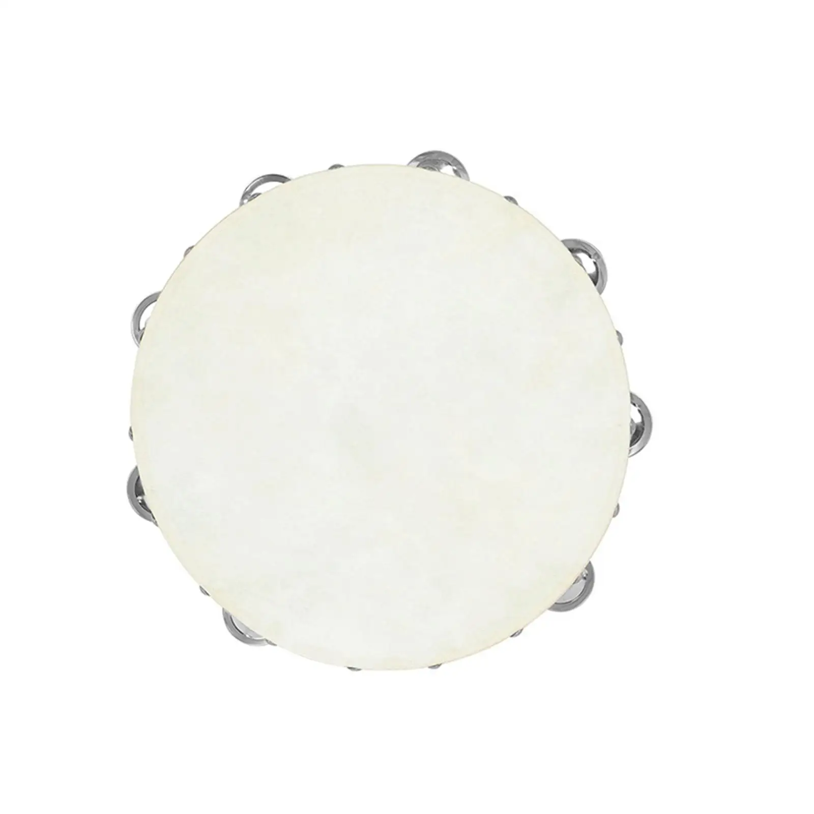 Tambourine Drum Handheld Drum Educational Single Row Metal Bells for KTV