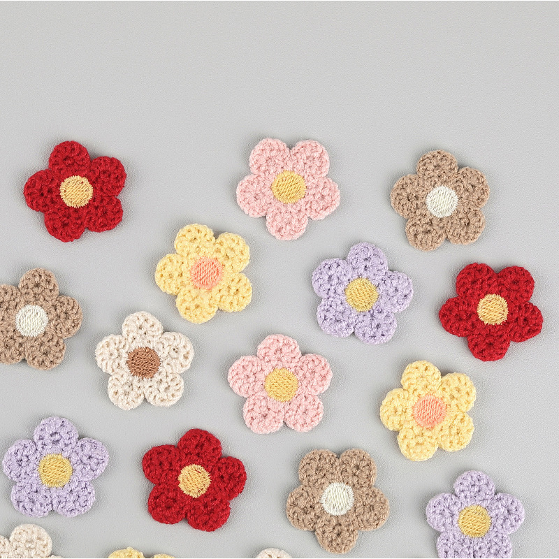 Woll blumen applique für DIY-Kleidung, Hut, Schuhe, Handwerk, Näh zubehör, Patches, Kopf bedeckungen, Haars pangen, Dekor zubehör – Detail 18