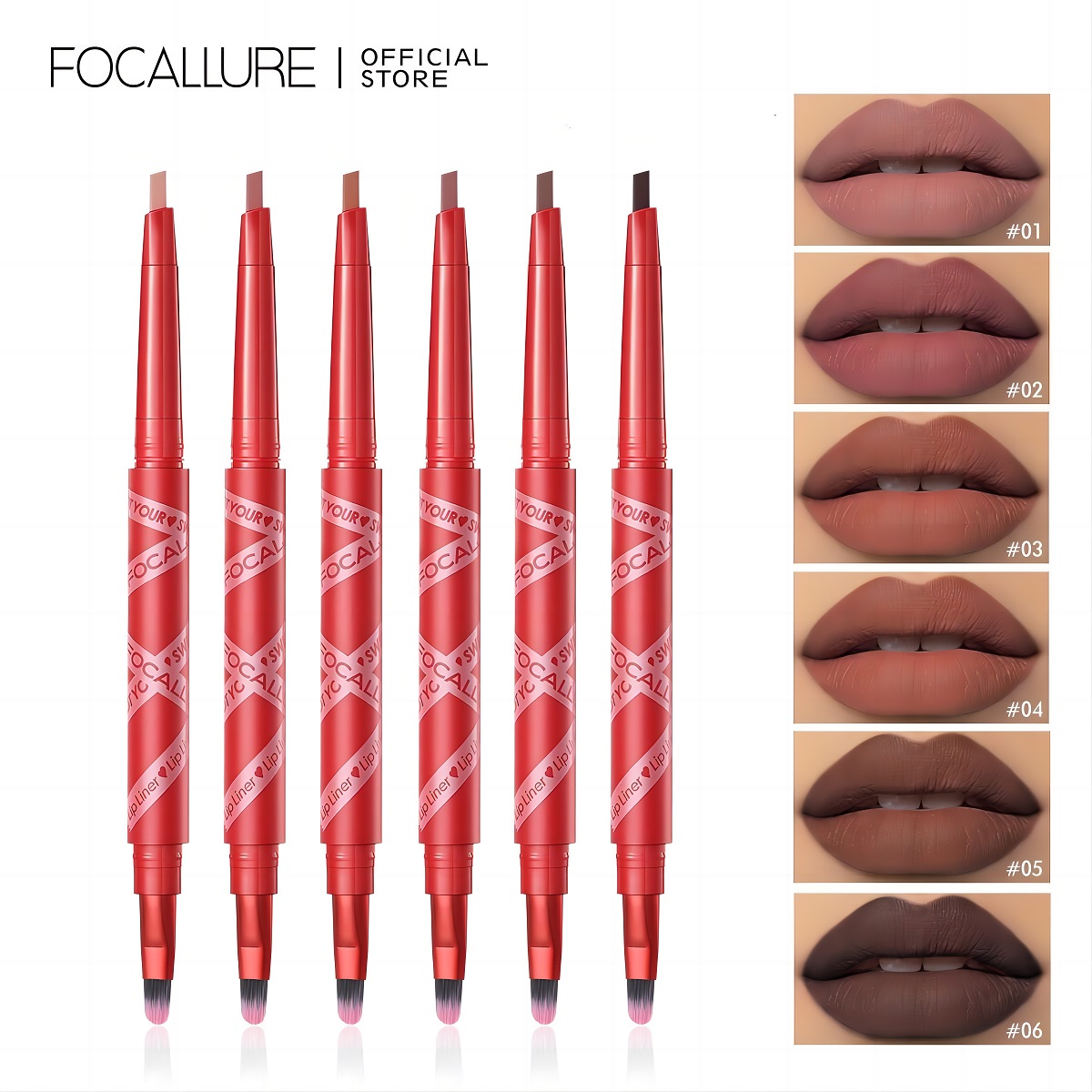 Best of FOCALLURE Matte Lipliner Waterproof Long-lasting Natural Charming Lip Liner Contour Lipstick Pencil Women Lips Makeup Cosmetics Reviews & Tips