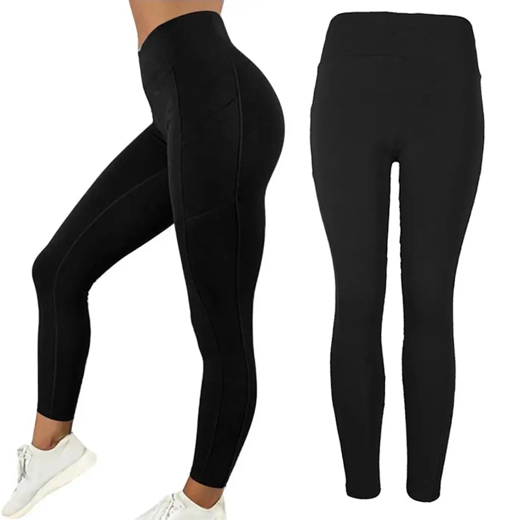  Yoga Pants with Pockets for Women Capris Workout Leggings Non  Lifting  Control Sports Pants