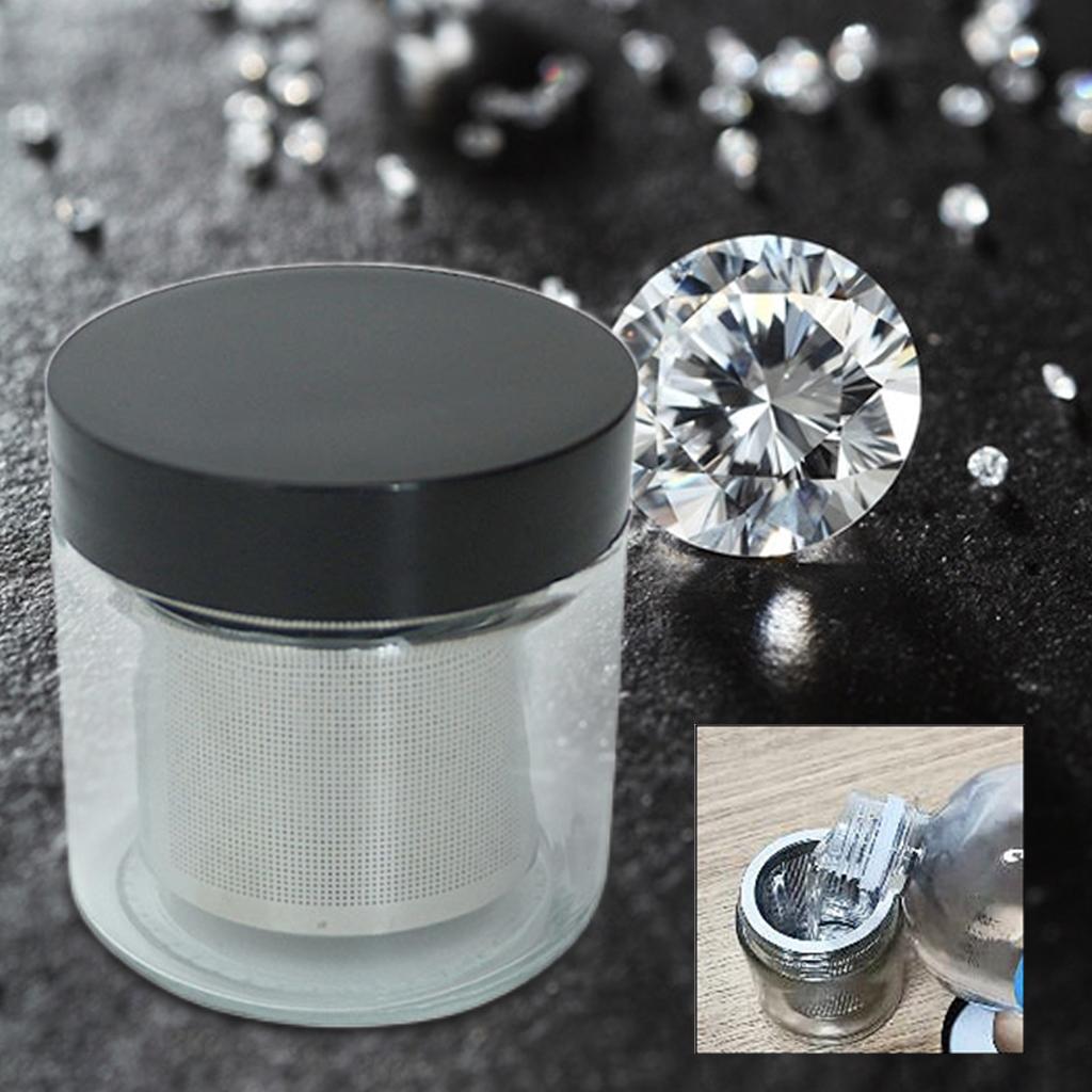 Manual Diamond Stone Cleaner Bottle Cleaning Machine Washer Glass Diamond Washing Cup for Glasses Rings Coins Gold Gemstone