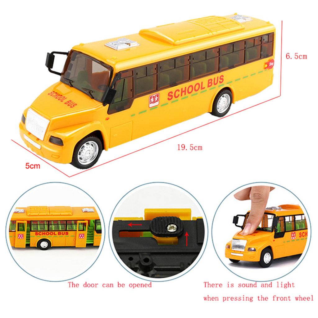 Inertial School Bus Model Toys Electronic 1Pcs for Gift Birthday Party Boys