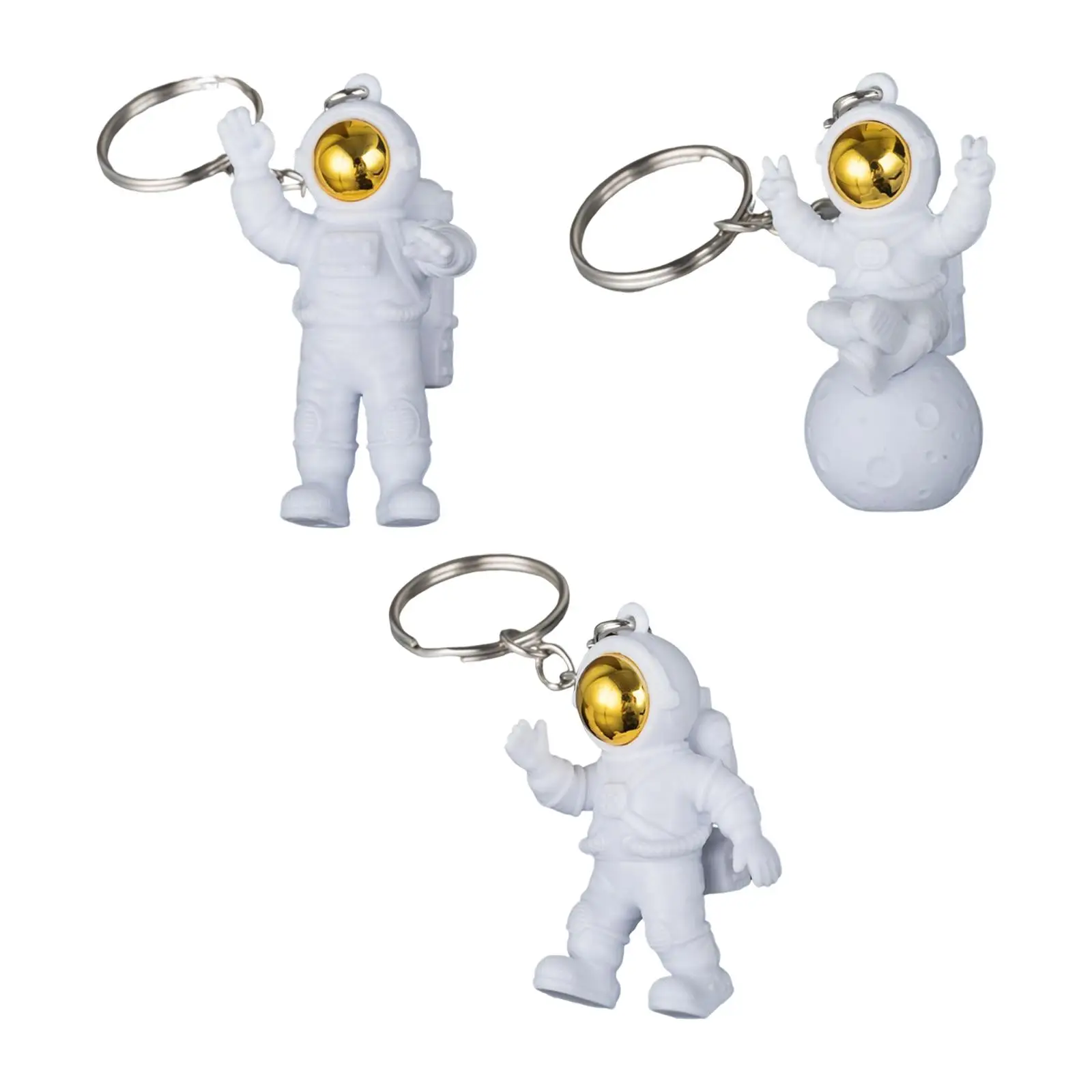 3x Astronaut Keychain Car Key Holder Keychain Pendant Astronaut bag Charm Space  Key Chain Key Holder Decoration