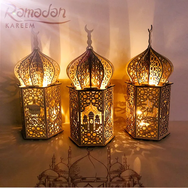 Lanterne en bois bricolage, décorations du Ramadan, décorations de l'Aïd,  s'illuminer, artisanat pour enfants -  France