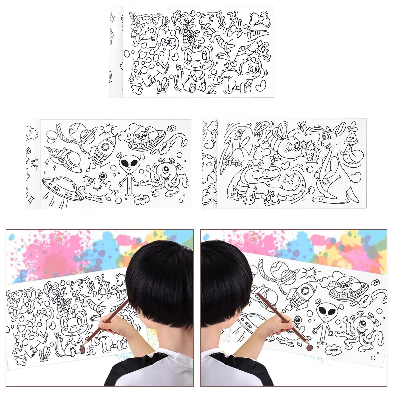 Children Coloring Roll Table Wall Coloring Sheets Coloring Poster Arts Crafts Activity Educational Toy Large Color Filling Paper