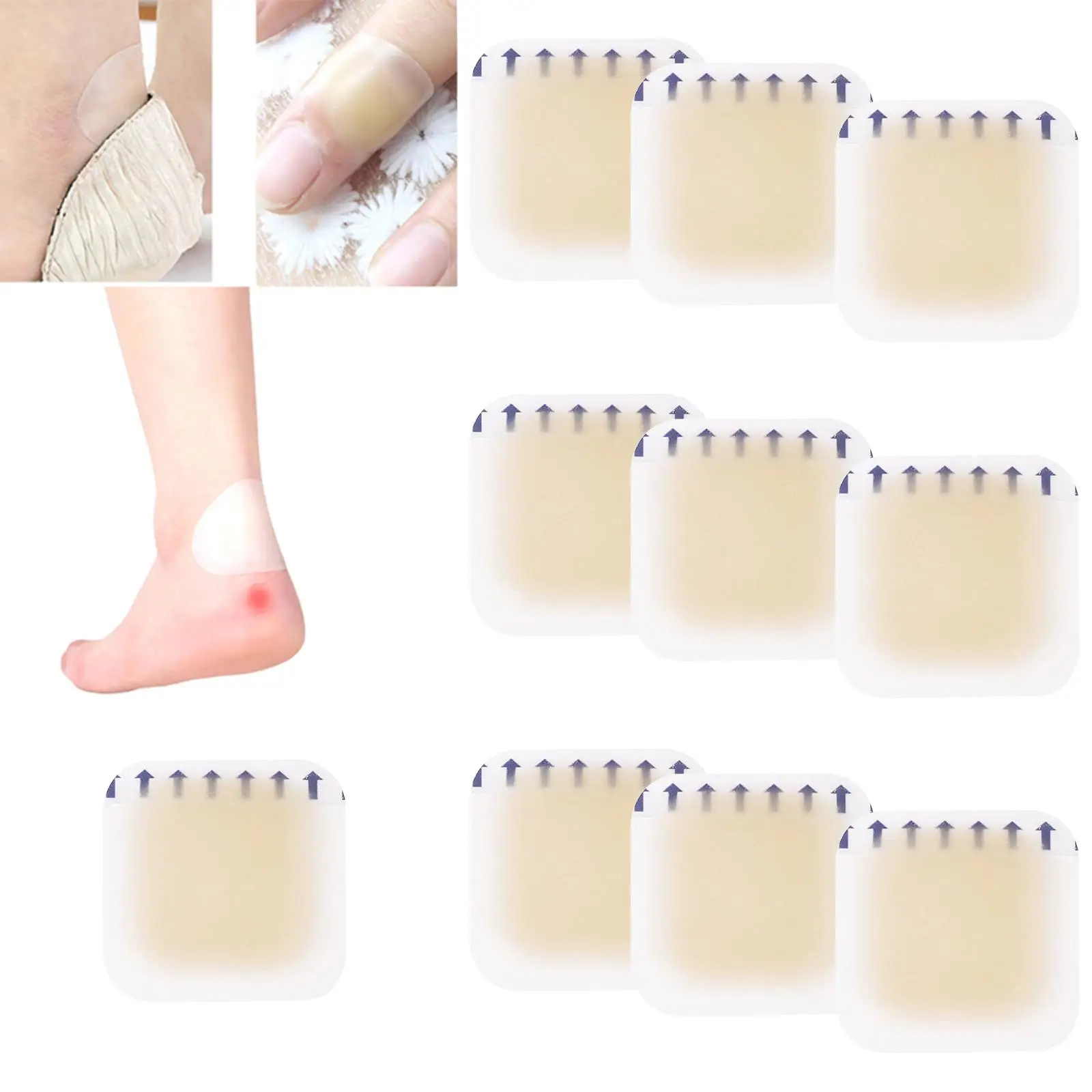 10Pcs Gel Shoes Stickers Protection Soft Hydrocolloid Pads Patch for