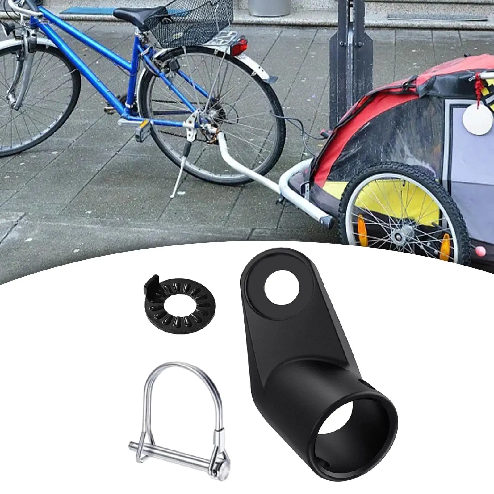 Bike Trailer Hitch Angled Elbow Metal Replacement Bike Trailer Attachment Cycling Equipment for Kids Bikes Pets Trailers