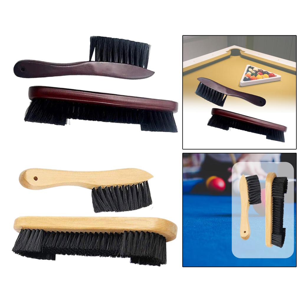 Wooden Billiards Pool Table and Rail Brush Set Cleaning Tools Pool Snooker Brush Cleaner Kit Premium Brush Accessories