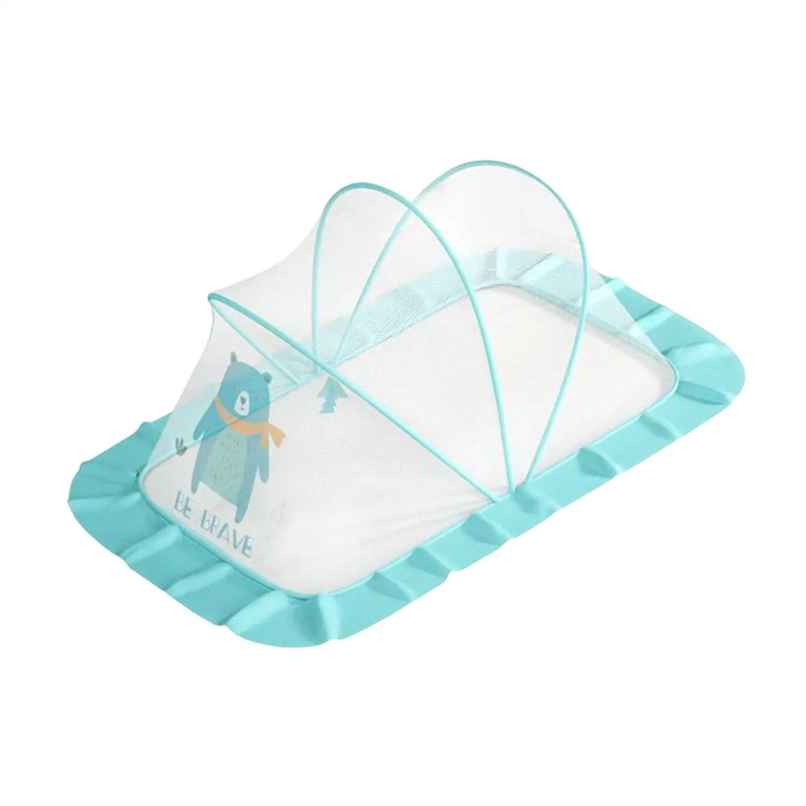 Portable Net Tent High Density Grids Lightweight Bed Cover Bottomless Folding for Baby Crawling Mats Toddlers