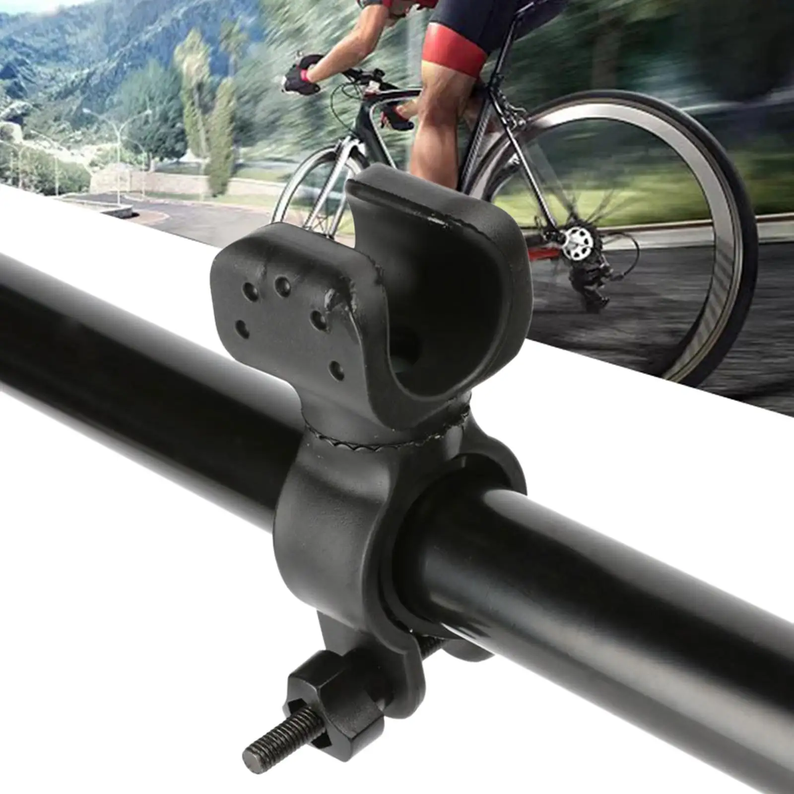 Adjustable  Flashlight Clip 360 Degree Rotation Shockproof for Mountain Bike